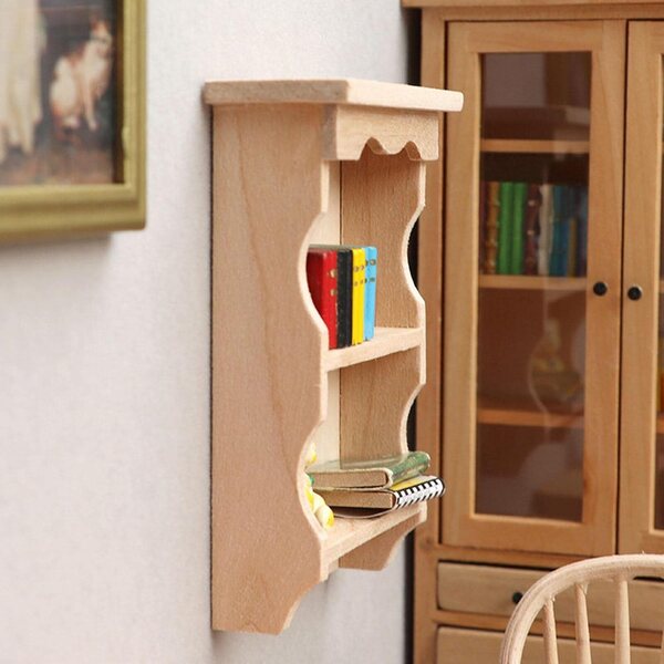 1:12 Puppenhaus-Miniatur-Bücherregal aus Holz – realistische und langlebige Dekoration