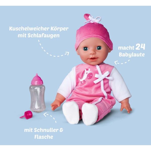 Simba Laura Puppe Babysprache 38 см с 24 Babylaute и включени аксесоари