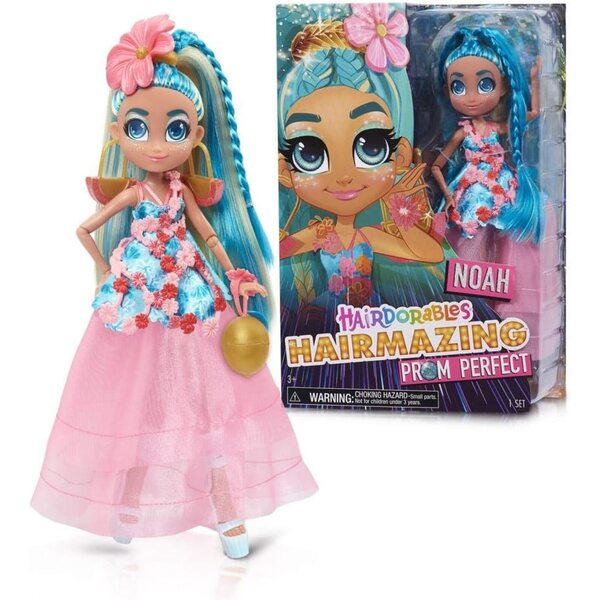 Hairdorables Hairmazing Noah Puppe 25 cm mit beweglicher Kleidung und Frisuren