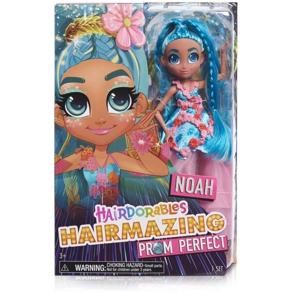 Hairdorables Hairmazing Noah Puppe 25 cm mit beweglicher Kleidung und Frisuren