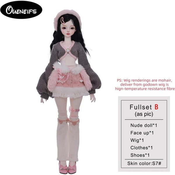 Oueneifs Liano BJD Puppe 1/4 en résine 44 cm avec articulations mobiles à partir de 15 ans