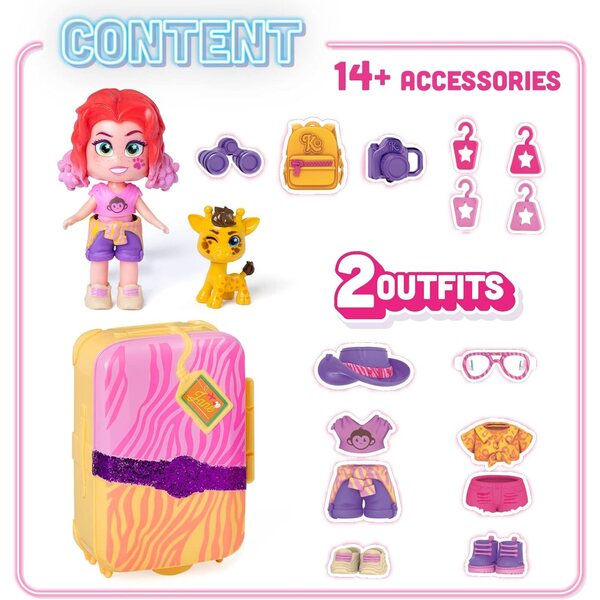 KOOKYLOOS Jane's Suitcase: Modekoffer mit exklusiver Kleidung, Accessoires und Tieren