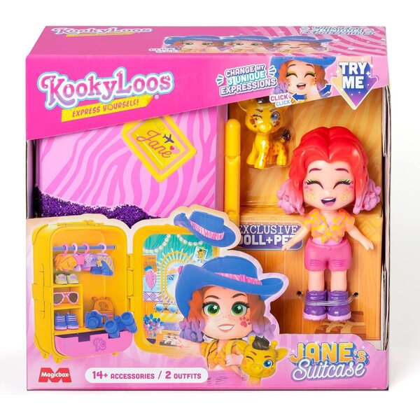 KOOKYLOOS Jane's Suitcase: Modekoffer mit exklusiver Kleidung, Accessoires und Tieren