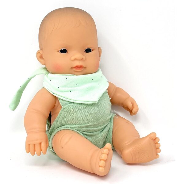 Miniland Forest Jungen-Kleidungsset für 21-cm-Puppen – Overall und Schal-Set