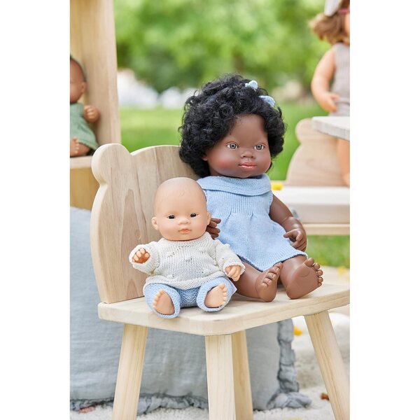 Miniland Poupée asiatique fille 21 cm en vinyle souple et flexible, anatomiquement correcte