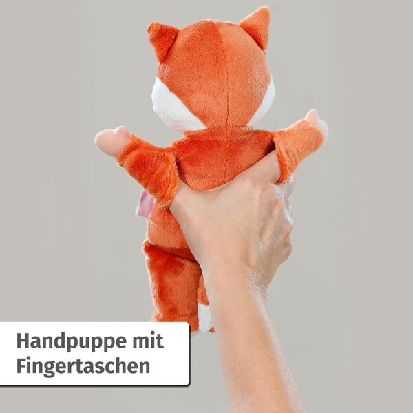 BABY Born Puppe Fuchs 26 cm weich mit Fingertaschen, perfekt für Neugeborene