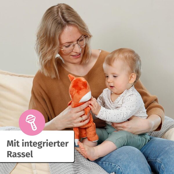 BABY Born Puppe Fuchs 26 cm weich mit Fingertaschen, perfekt für Neugeborene