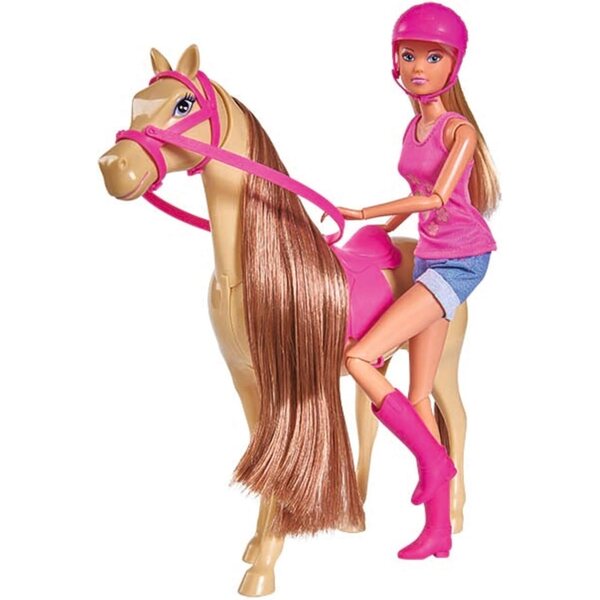 Steffi Love Lovely Horse 29cm: Reiterin-Puppe mit Pferd und Magnetfunktion