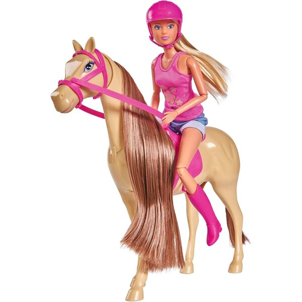 Steffi Love Lovely Horse 29cm: Reiterin-Puppe mit Pferd und Magnetfunktion