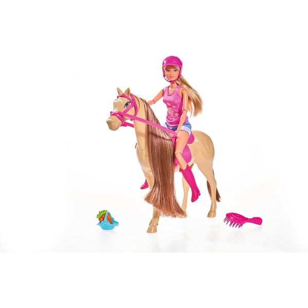 Steffi Love Lovely Horse 29cm: Reiterin-Puppe mit Pferd und Magnetfunktion