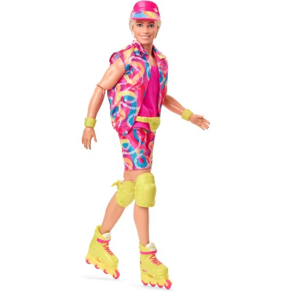 Barbie The Movie Ken in Outfit Neon e Skating con Impala-Inlineskates Retro