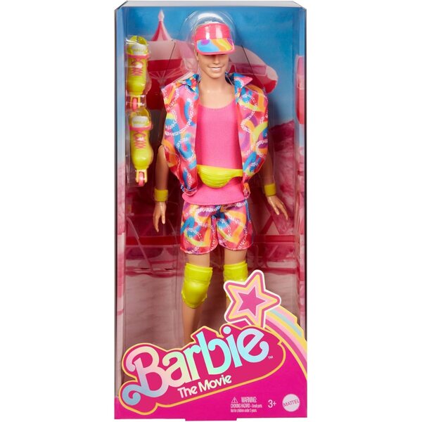 Barbie The Movie Ken in Outfit Neon e Skating con Impala-Inlineskates Retro