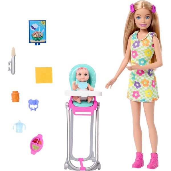 Barbie Skipper Babysitter-Set mit Farbwechseleffekt und komplettem Zubehör