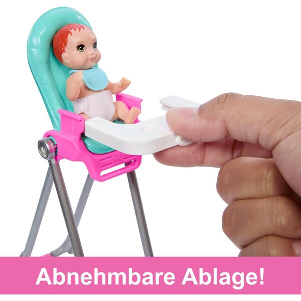 Barbie Skipper Babysitter-Set mit Farbwechseleffekt und komplettem Zubehör