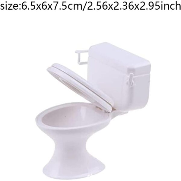 Set 5 toilette bagno vintage in miniatura per casa delle bambole, accessori decorativi