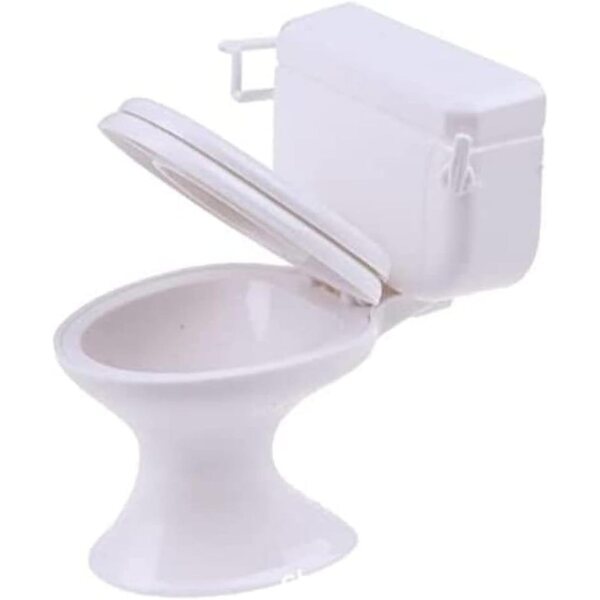 Set 5 toilette bagno vintage in miniatura per casa delle bambole, accessori decorativi