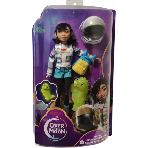 Mattel Fei Fei und Gobi Over The Moon – Weltraum-Abenteuerpuppe 23 cm für Kinder ab 6 Jahren