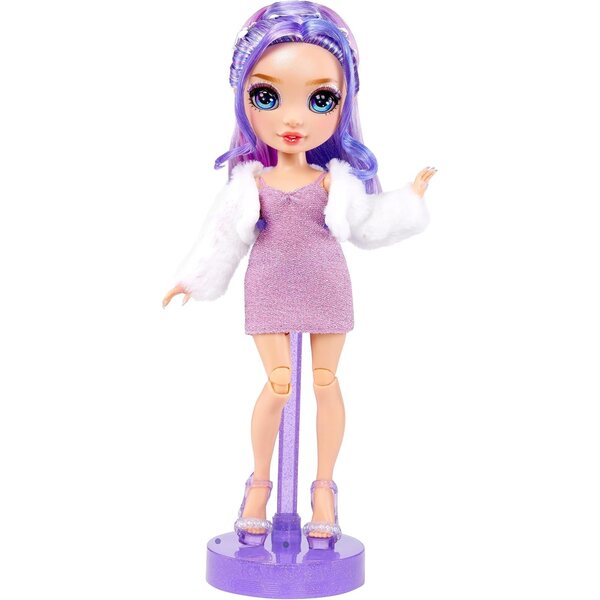 Rainbow High Fantastic Fashion Purple - Bambola di Moda con 2 Outfit e Stile Cartoon