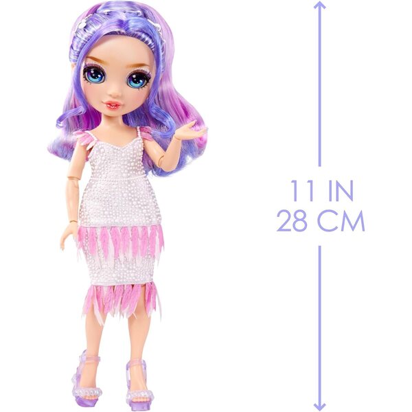 Rainbow High Fantastic Fashion Purple - Bambola di Moda con 2 Outfit e Stile Cartoon