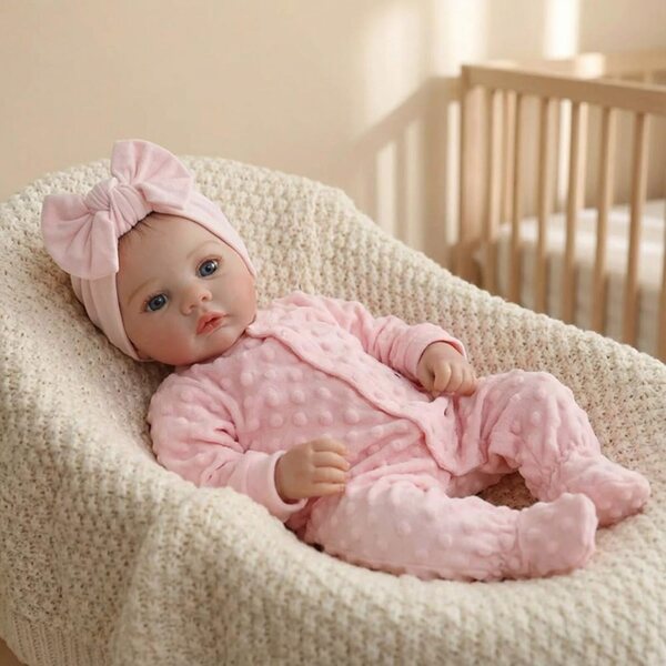 Lonian Reborn Baby 45 cm lebensechte Neugeborenenpuppe mit Silikon-Vinyl-Gliedmaßen