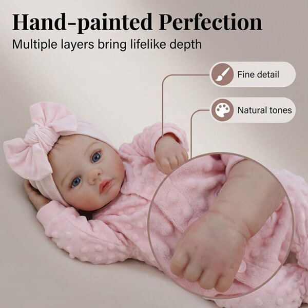 Lonian Reborn Baby 45 cm bambola realistica neonata con arti in vinile siliconico