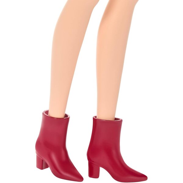 Barbie Fashionistas Puppe Nr. 246 in rosa Kleid mit gepunkteten und trendigen Accessoires