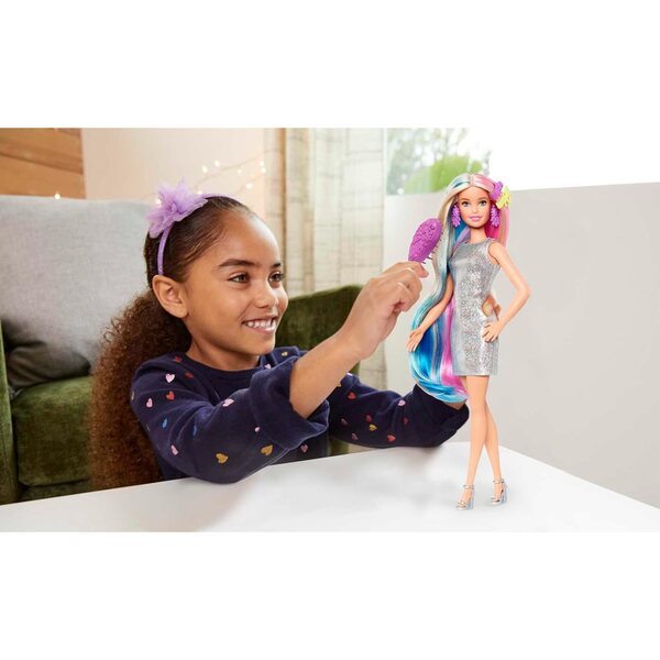 Barbie Fantasia con Look Unicorno e Sirena, Accessori e Vestiti per Bambini 3+