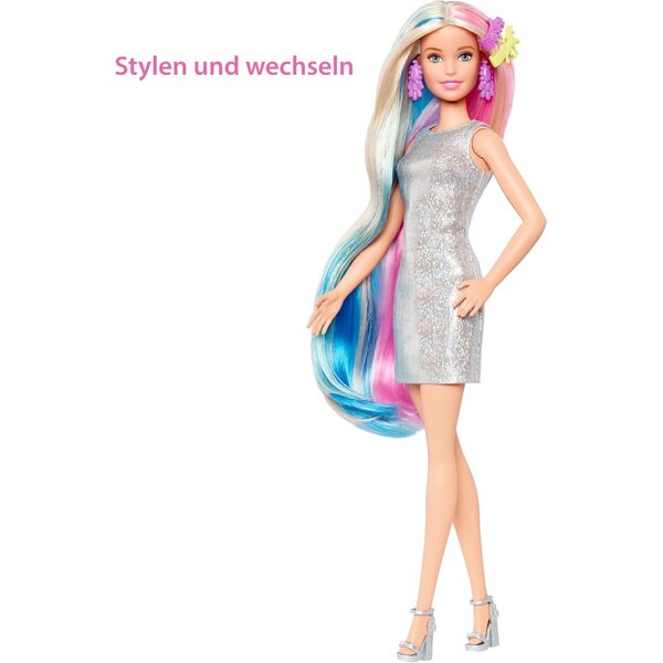 Barbie Fantasia con Look Unicorno e Sirena, Accessori e Vestiti per Bambini 3+