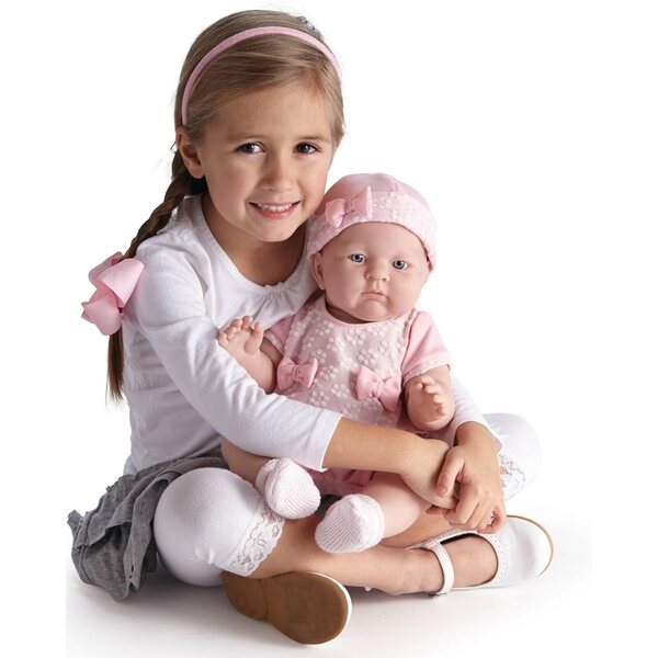 JC Toys Realistische Lily-Puppe aus Vinyl, 45,7 cm, mit beweglichen Gliedmaßen und attraktiven Details