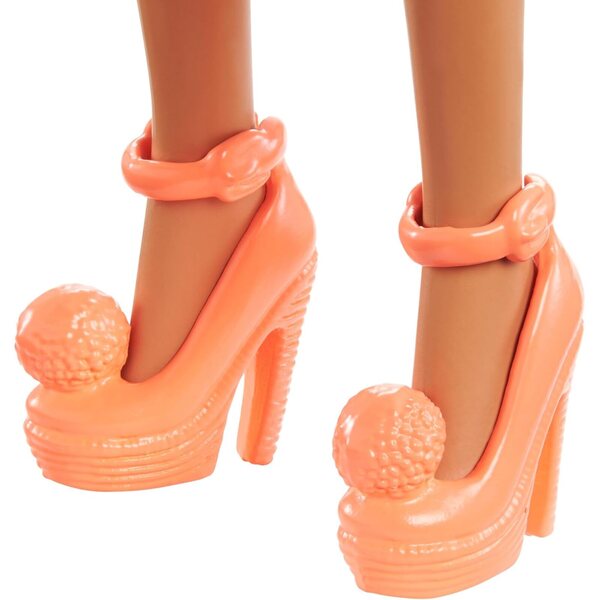 Barbie Fashionistas mit braunen Haaren und gepunktetem Overall – Mode und Spaß für Kinder