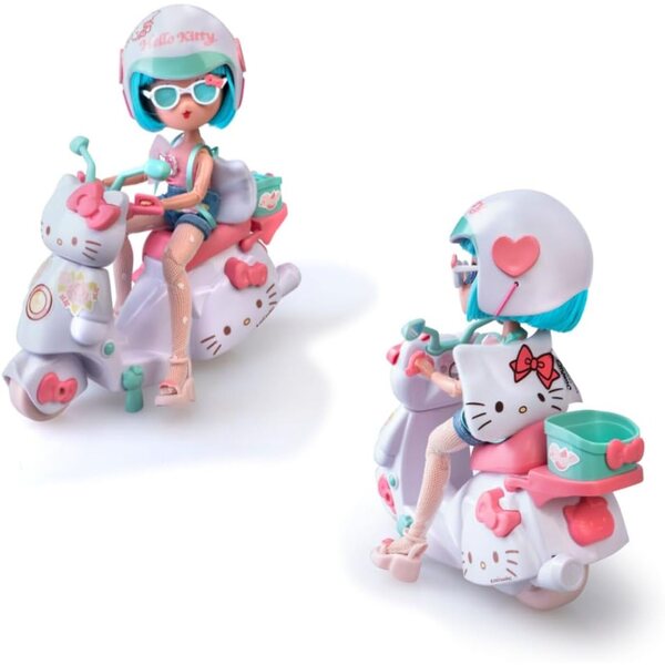 Hello Kitty Pretty Pink Scooter – 19,5 cm große japanische Puppe mit Modeaccessoires
