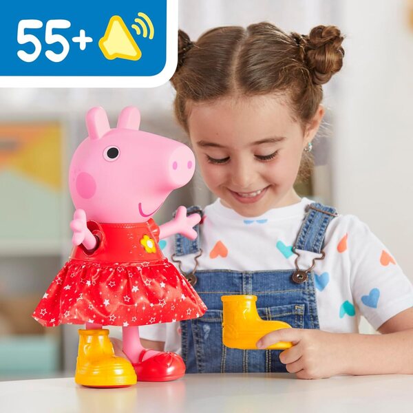 Peppa Pig Bambola Interattiva Peppas pozzanghere di fango-Party con Suoni e Musica