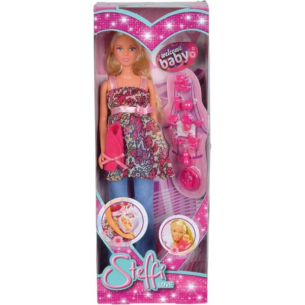 Steffi Love Welcome Baby - Pupa Schangere con Bambino e Accessori, 29 cm, dai 3+ anni
