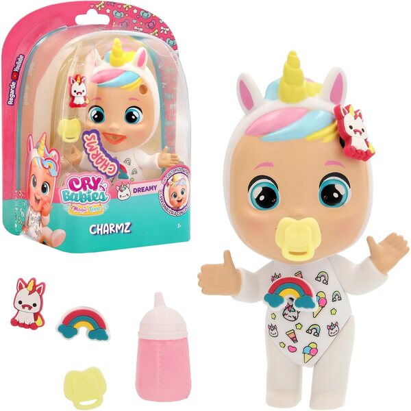 Cry Babies Magic Tears Charmz – Mini-Puppen zum Sammeln mit echten Tränen und anpassbaren Charms