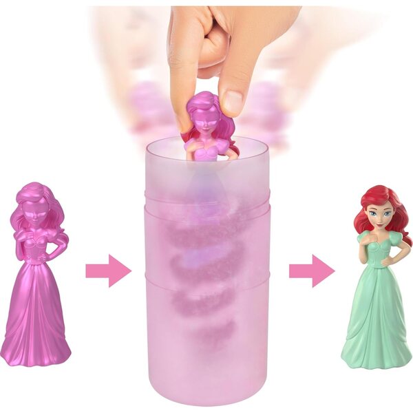 Mattel Disney Princess Royal Color Reveal: piccole bambole con 6 sorprese da scoprire