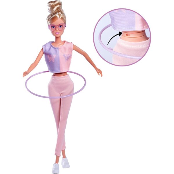 Steffi Love Hula Hoop Pupa Sportiva 29cm con Funzione Meccanica e Outfit Sportivo