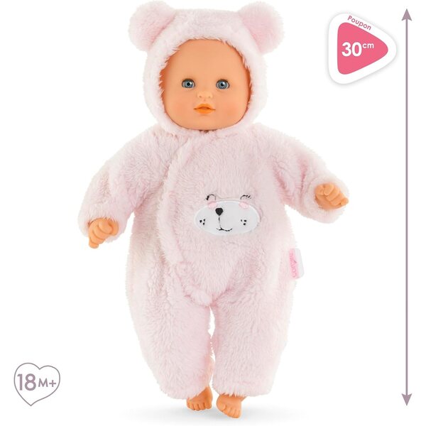 Corolle Calin weicher Poupée-Teddybär 30 cm mit Kleid und Vanilleduft