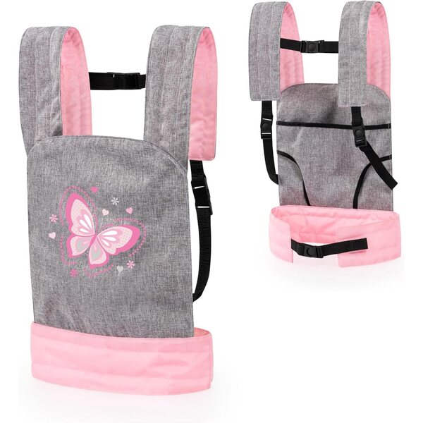 Bamboletrage EasyCarry Bayer Design per puppe/peluche fino a 46 cm, regolabile e comoda