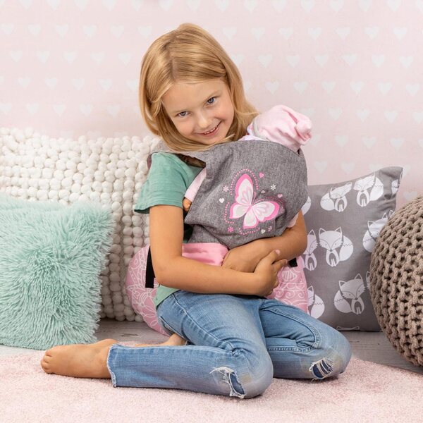 Bamboletrage EasyCarry Bayer Design per puppe/peluche fino a 46 cm, regolabile e comoda