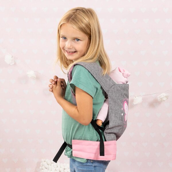 Bamboletrage EasyCarry Bayer Design per puppe/peluche fino a 46 cm, regolabile e comoda