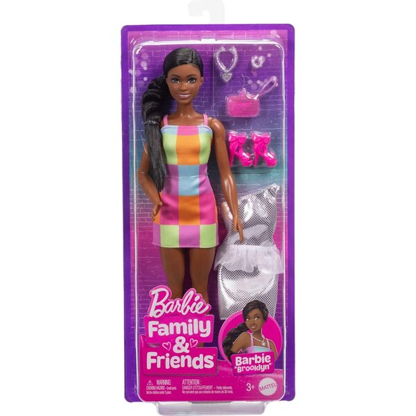 Barbie Life in the City mit 7 Teilen – Brooklyn-Puppe mit 2 Outfits und Accessoires