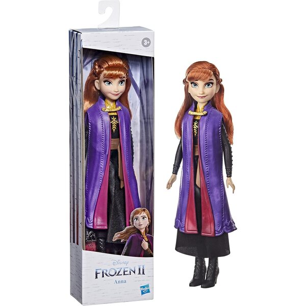 Anna Disney Frozen 2 Puppe mit Kleid, Schuhen und roten Haaren im Filmstil