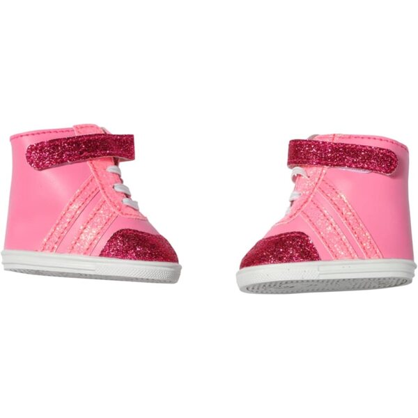 BABY born Sneakers rosa per bambole 43 cm con glitter e chiusura a strappo