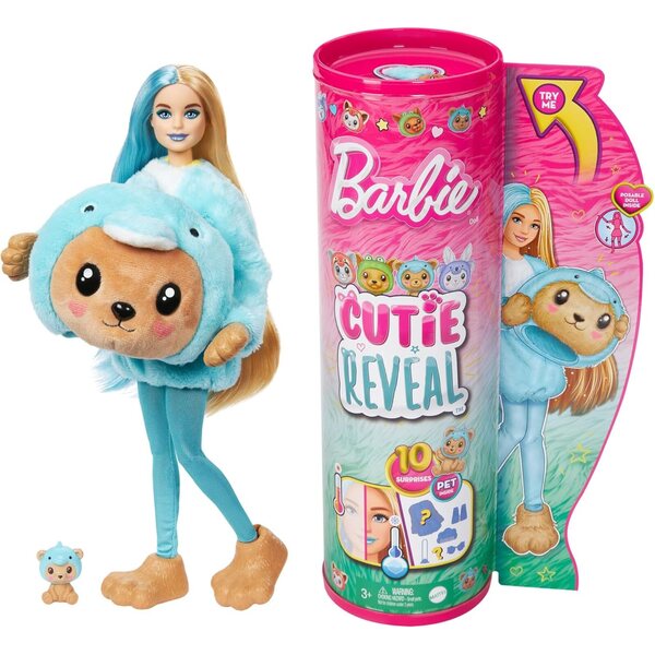 Barbie Cutie Reveal-Kostüm – 10 Überraschungen, Farbwechsel, Minitier und Outfit