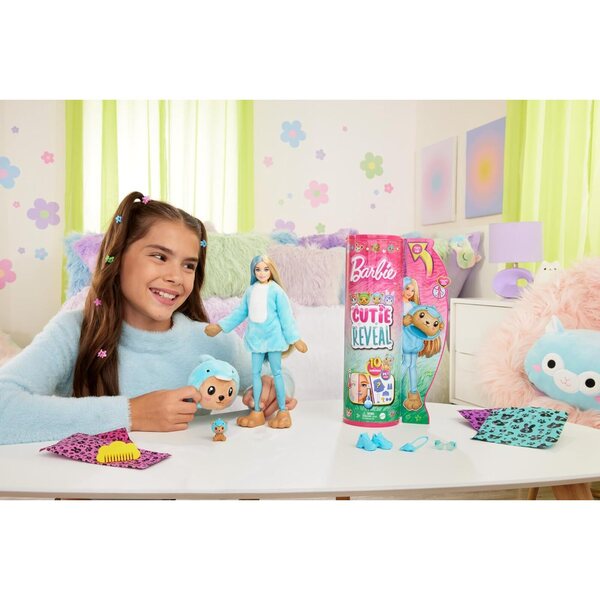 Barbie Cutie Reveal-Kostüm – 10 Überraschungen, Farbwechsel, Minitier und Outfit