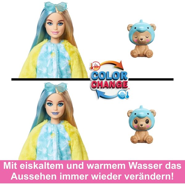 Barbie Cutie Reveal-Kostüm – 10 Überraschungen, Farbwechsel, Minitier und Outfit