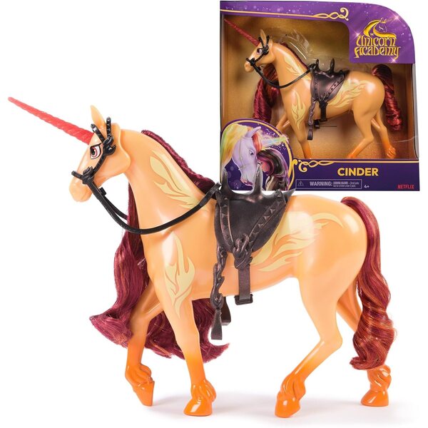 Unicorn Academy Spin Master Funken Einhorn 27,9 см с аксесоари и съвместим Valentina