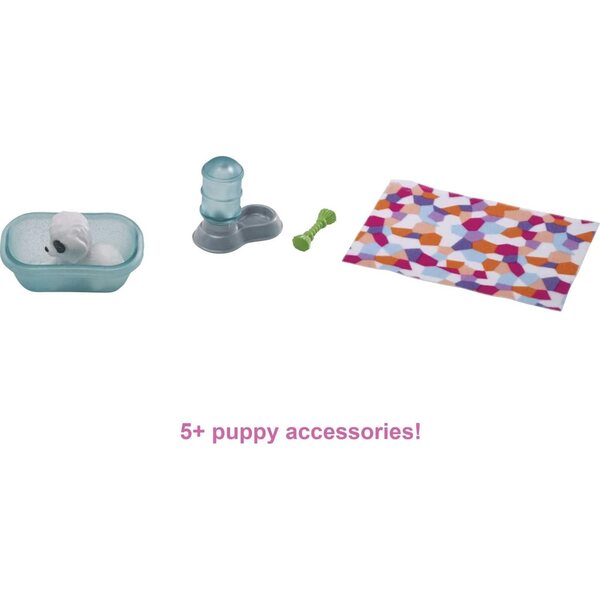 Barbie Mini Gioco con 2 Cuccioli, Casetta e Accessori - Età 3-7 Anni
