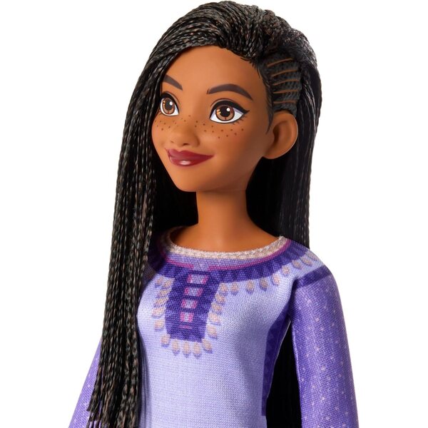 Mattel Disney Wish Asha von Rosas bambola moda con capelli naturali e abiti estraibili