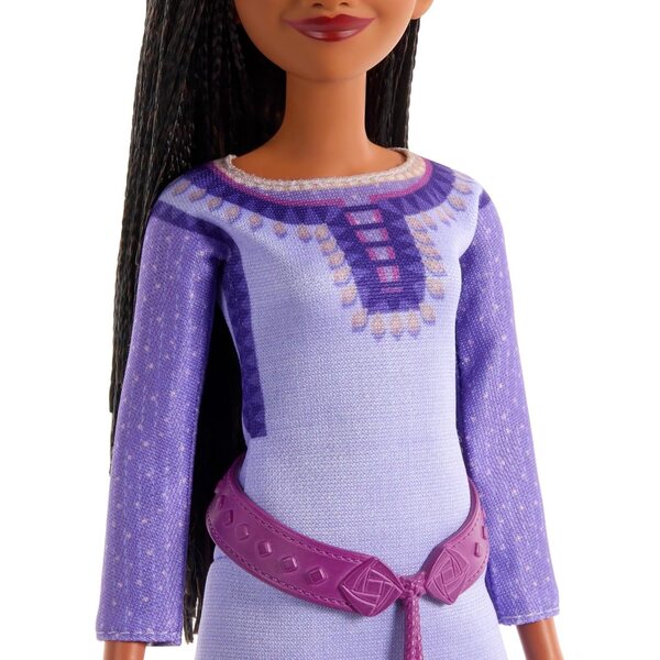 Mattel Disney Wish Asha von Rosas bambola moda con capelli naturali e abiti estraibili